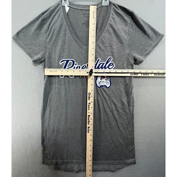 Riverdale Vixens Bulldog Women T-Shirt Tee Size Medium Short Sleeve Cotton Gray - Picture 3 of 5